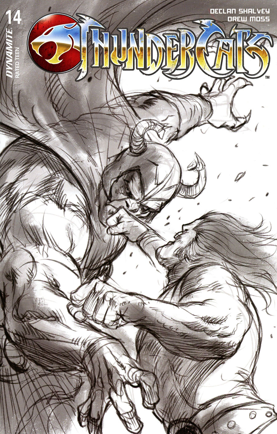 Thundercats Vol 3 #14 Cover O Incentive Lucio Parrillo Black & White Cover