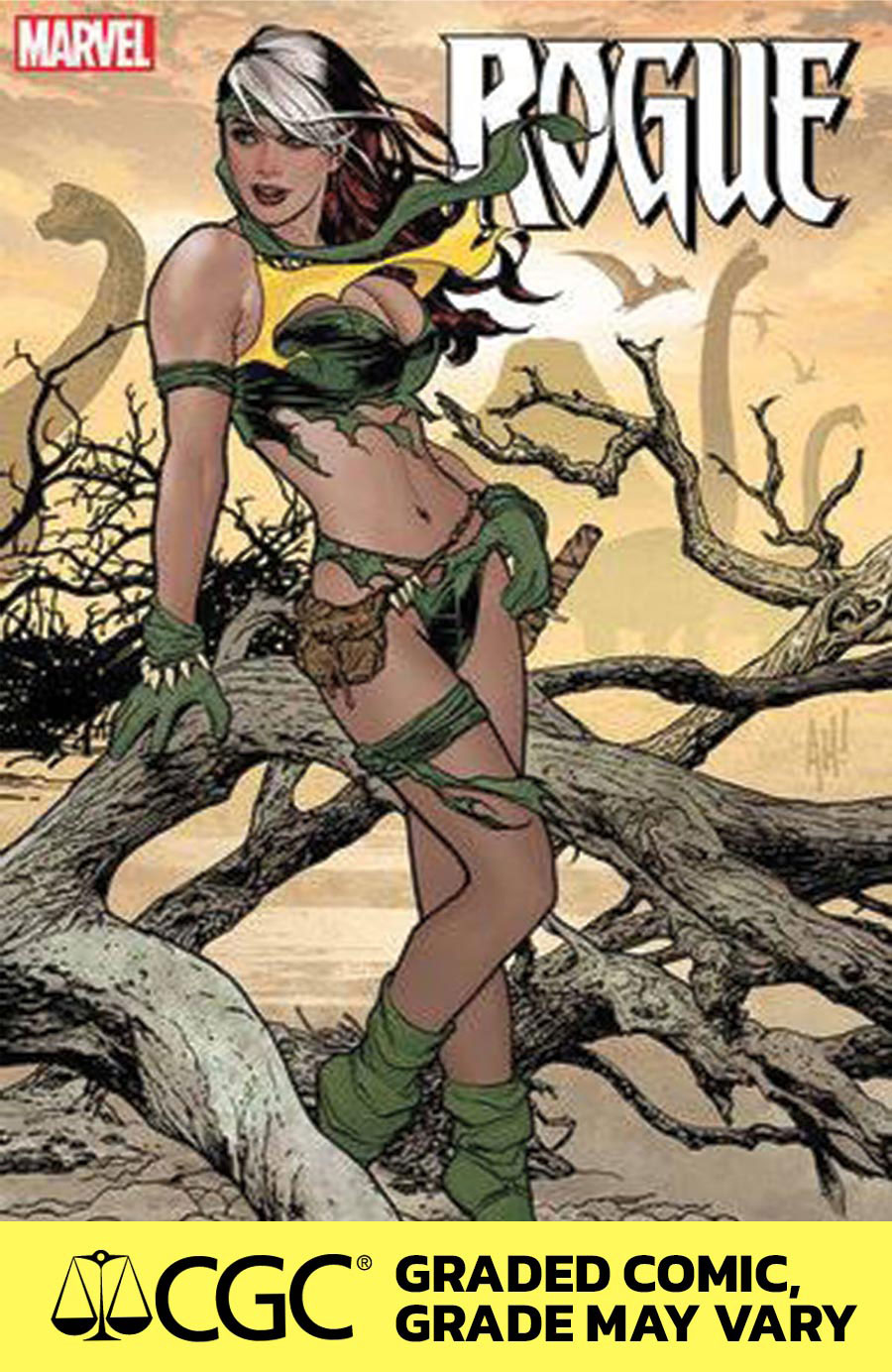 Rogue The Savage Land #1 Cover N DF Adam Hughes Foil Variant Cover CGC Graded 9.6 Or Higher