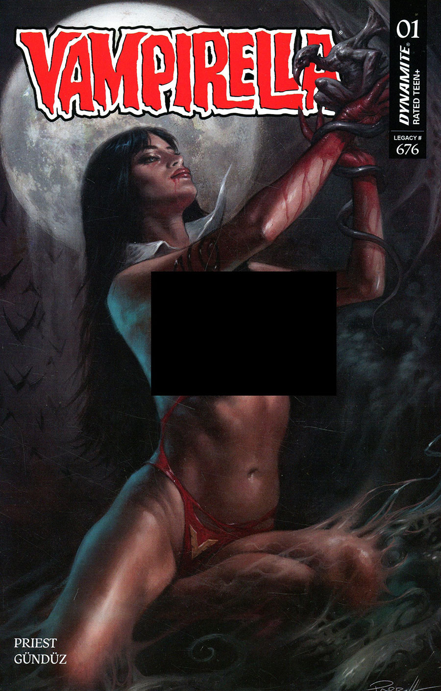 Vampirella Vol 9 #1 Cover I Variant Lucio Parrillo Black Bag Risque Cover With Polybag