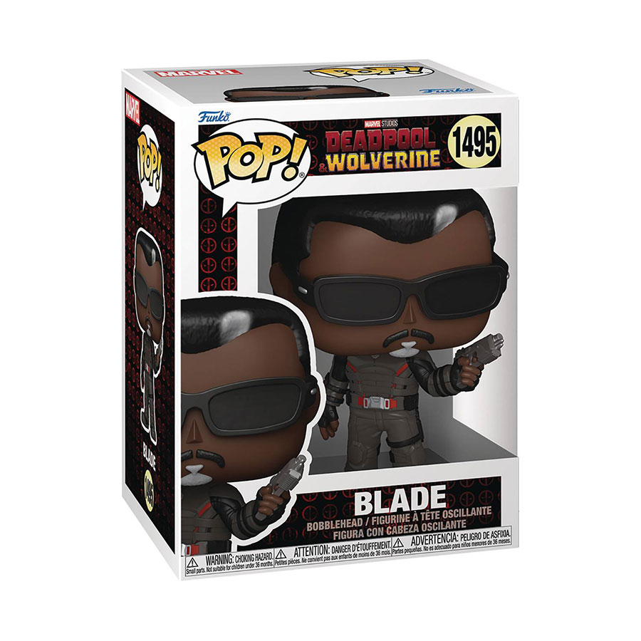 POP Marvel Deadpool & Wolverine Blade With Gun Vinyl Bobble Head