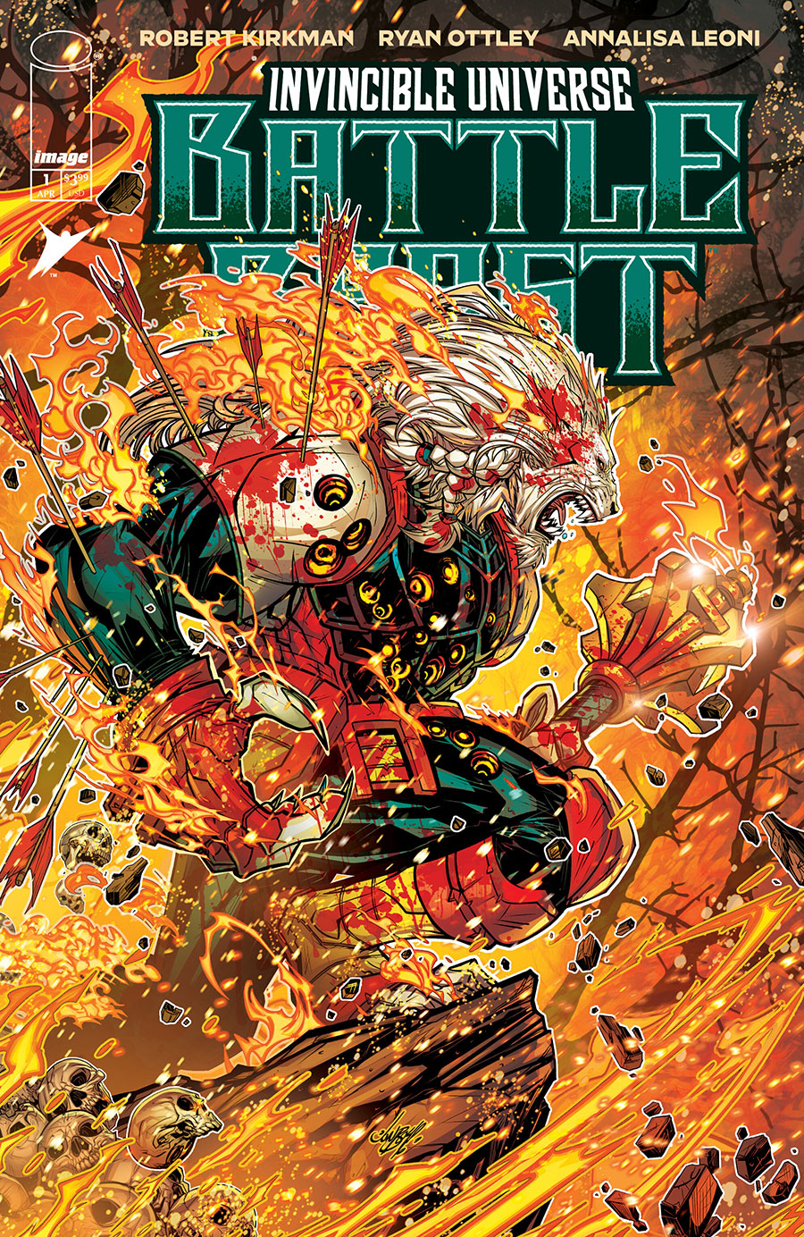 Invincible Universe Battle Beast #1 Cover G Incentive Jonboy Meyers Foil Variant Cover (Limit 1 Per Customer)