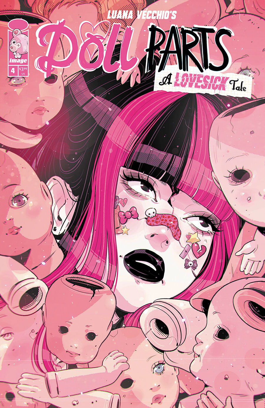 Doll Parts A Lovesick Tale #4 Cover B Variant Luana Vecchio Doll Heads Cover