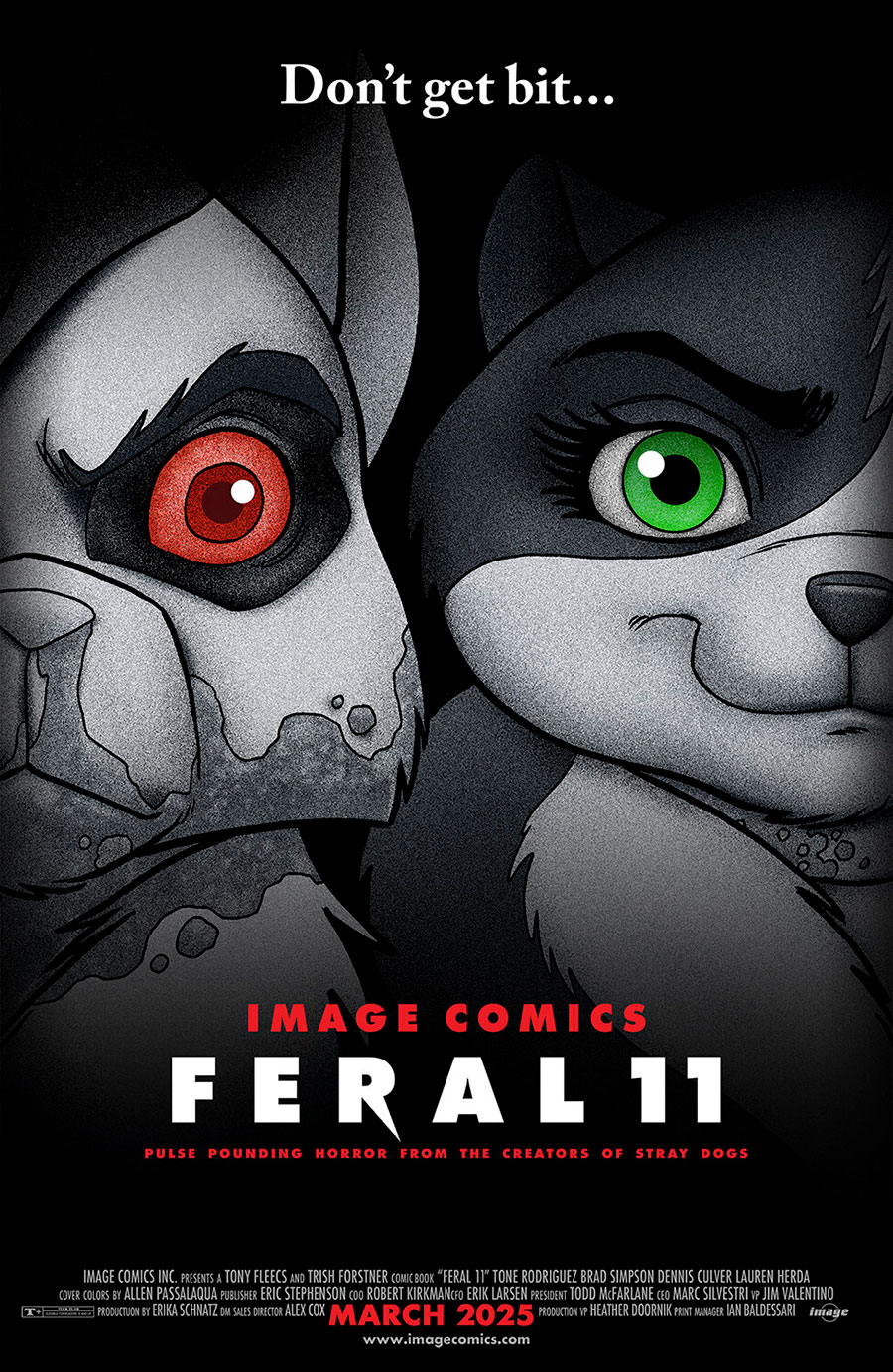 Feral #11 Cover B Variant Tony Fleecs Trish Forstner & Allen Passalaqua Homage Cover