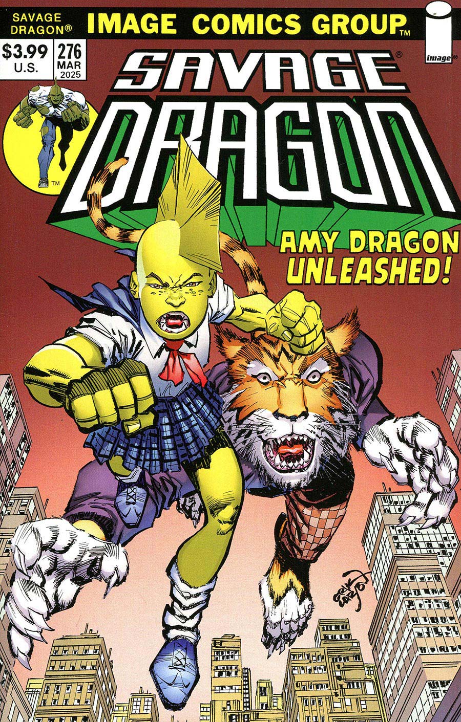 Savage Dragon Vol 2 #276 Cover B Variant Erik Larsen 1970s Trade Dress Cover