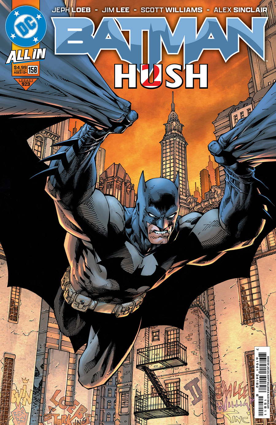 Batman Vol 3 #158 Cover A Regular Jim Lee & Scott Williams Cover (DC All In)(Hush 2 Part 1)