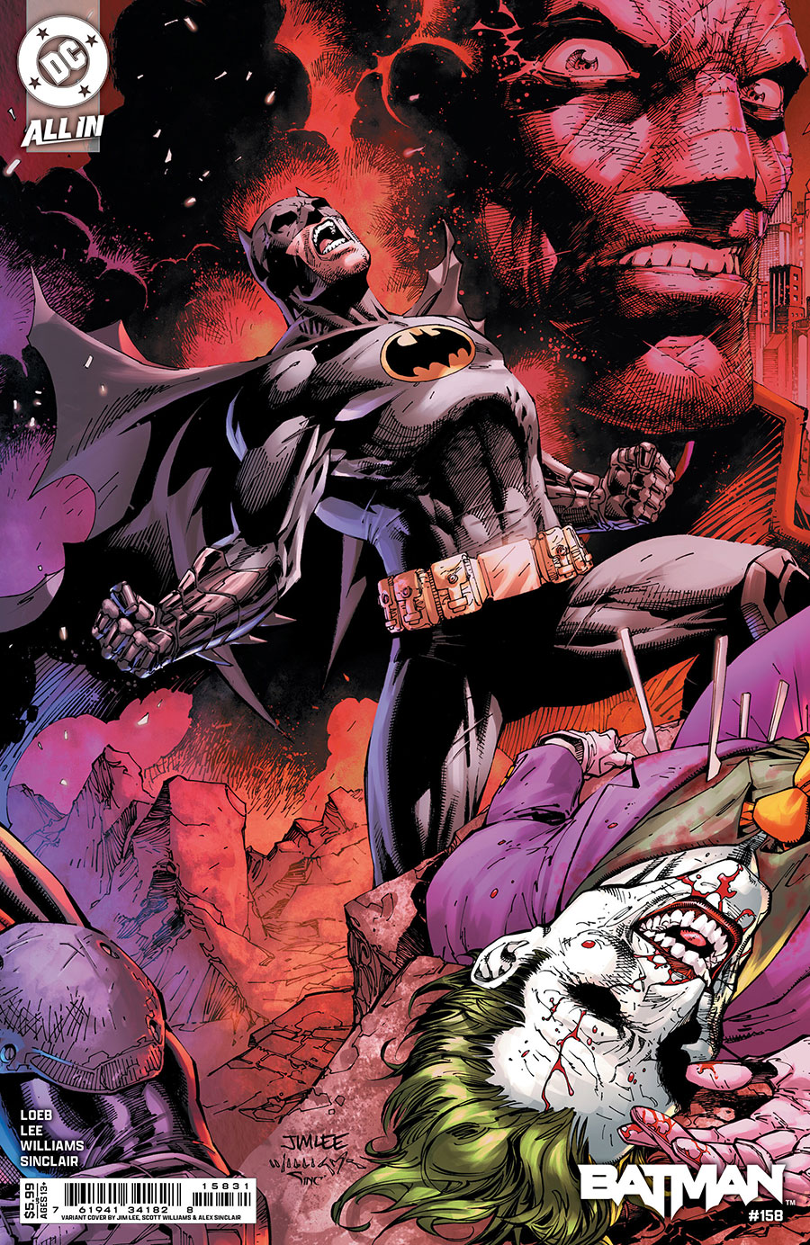 Batman Vol 3 #158 Cover C Variant Jim Lee & Scott Williams Connecting Card Stock Cover (2 Of 2)(DC All In)(Hush 2 Part 1)