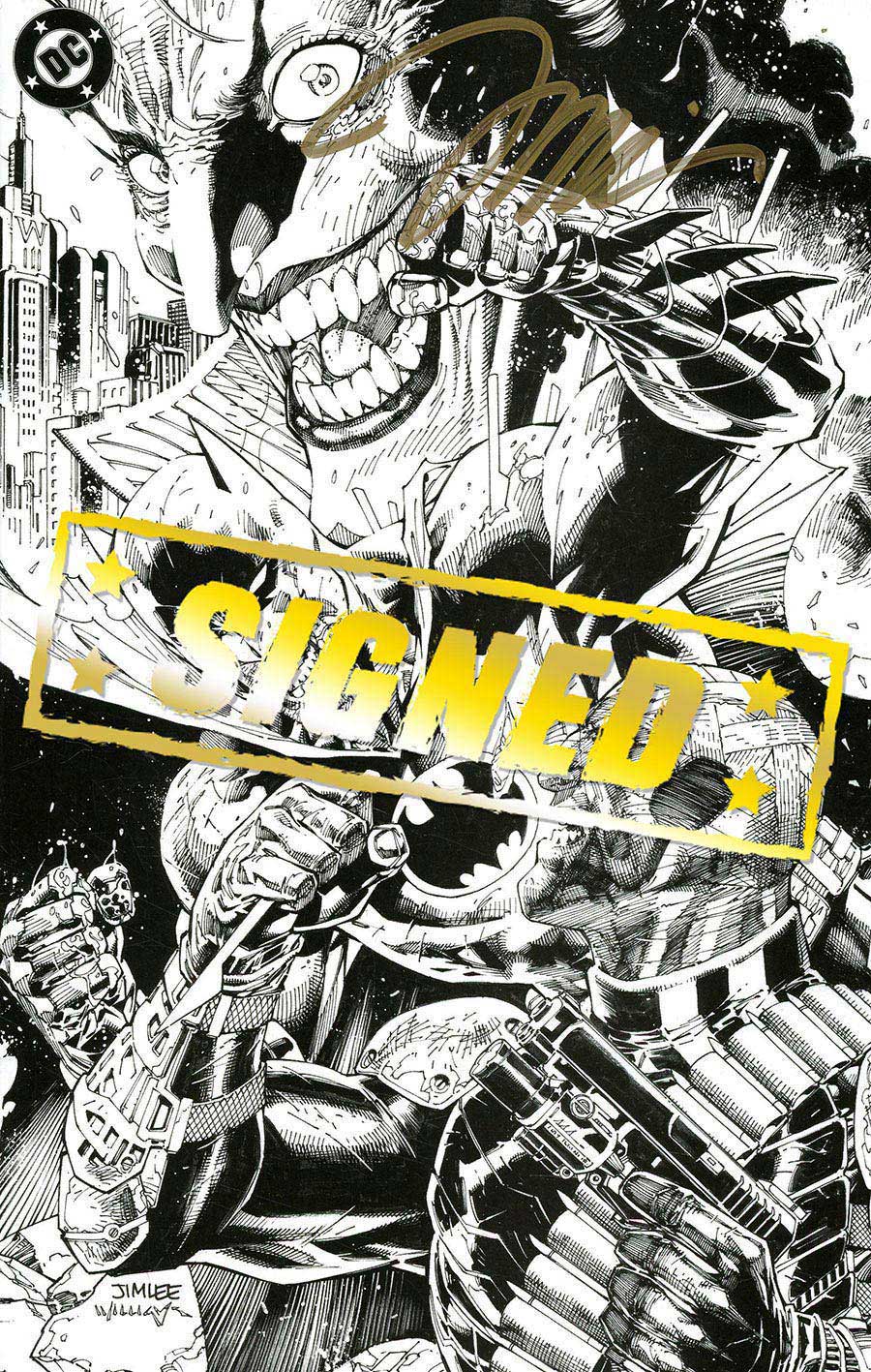 Batman Vol 3 #158 Cover Q Incentive Jim Lee & Scott Williams Inks Card Stock Variant Cover Signed By Jim Lee With CGC COA (DC All In)(Hush 2 Part 1)