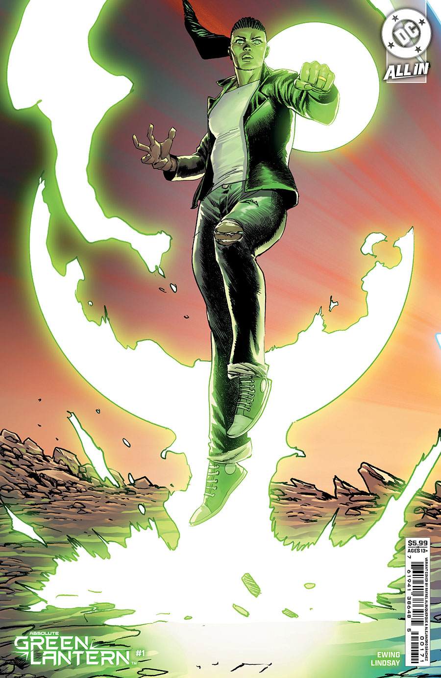 Absolute Green Lantern #1 Cover D Variant Rafael Albuquerque Connecting Card Stock Cover (DC All In)