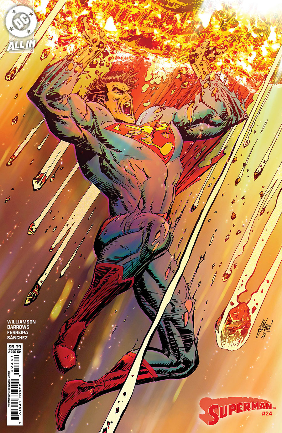 Superman Vol 7 #24 Cover C Variant Guillem March Card Stock Cover (DC All In)