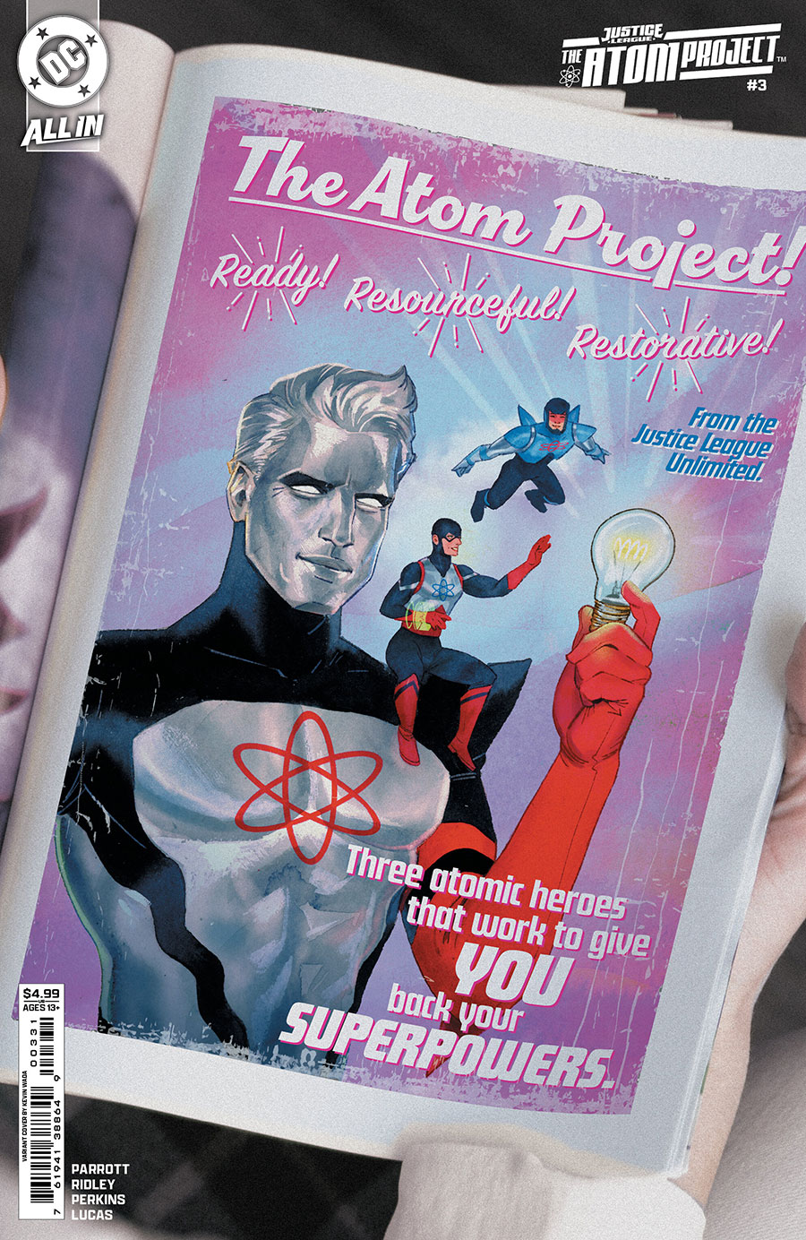 Justice League The Atom Project #3 Cover C Variant Kevin Wada Card Stock Cover (DC All In)