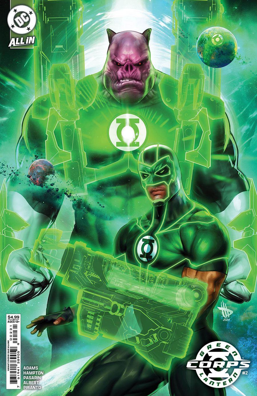 Green Lantern Corps Vol 4 #2 Cover B Variant Dave Wilkins Card Stock Cover (DC All In)