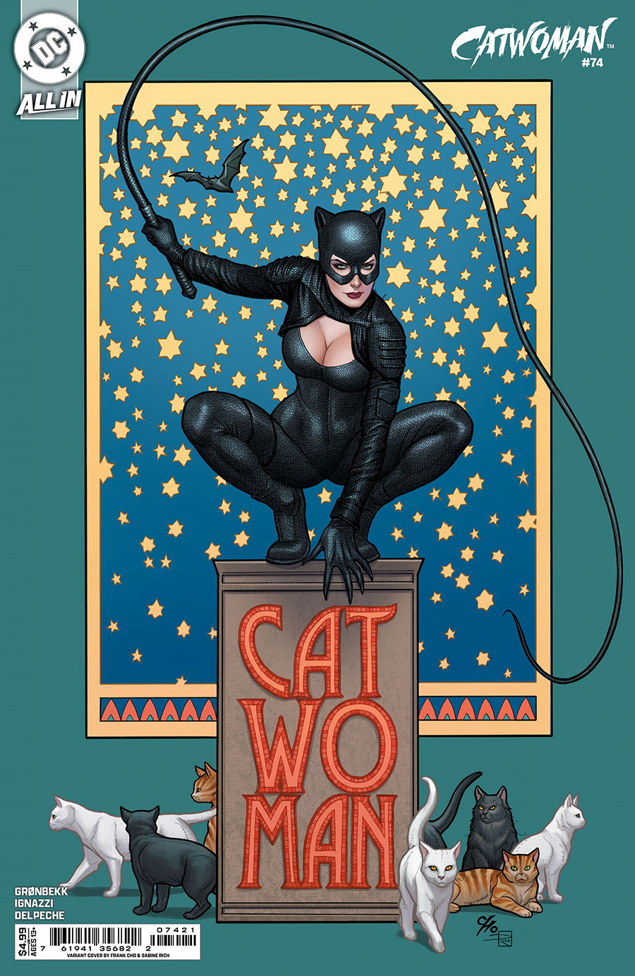 Catwoman Vol 5 #74 Cover B Variant Frank Cho Card Stock Cover (DC All In)
