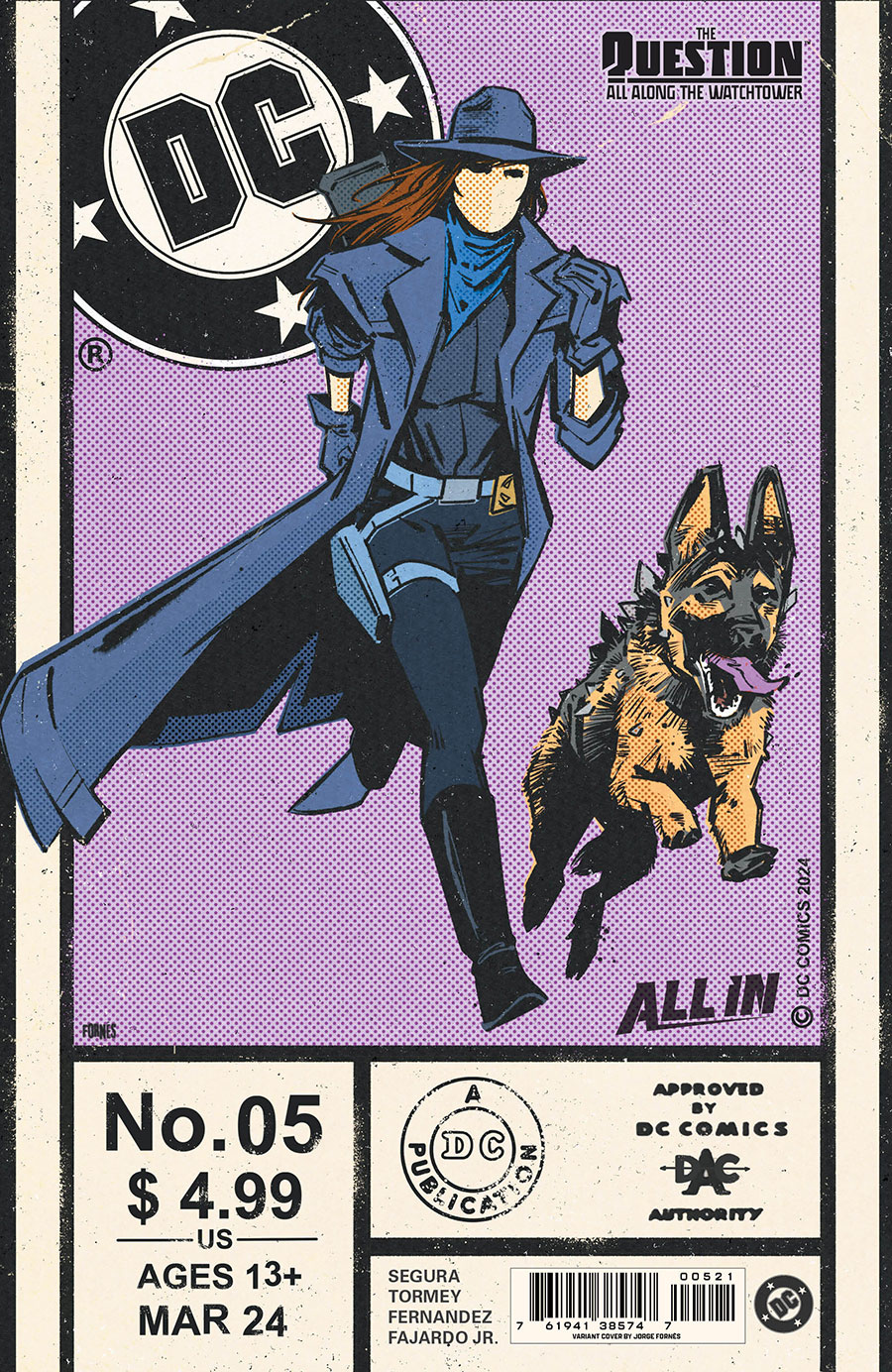 Question All Along The Watchtower #5 Cover B Variant Jorge Fornes Card Stock Cover (DC All In)