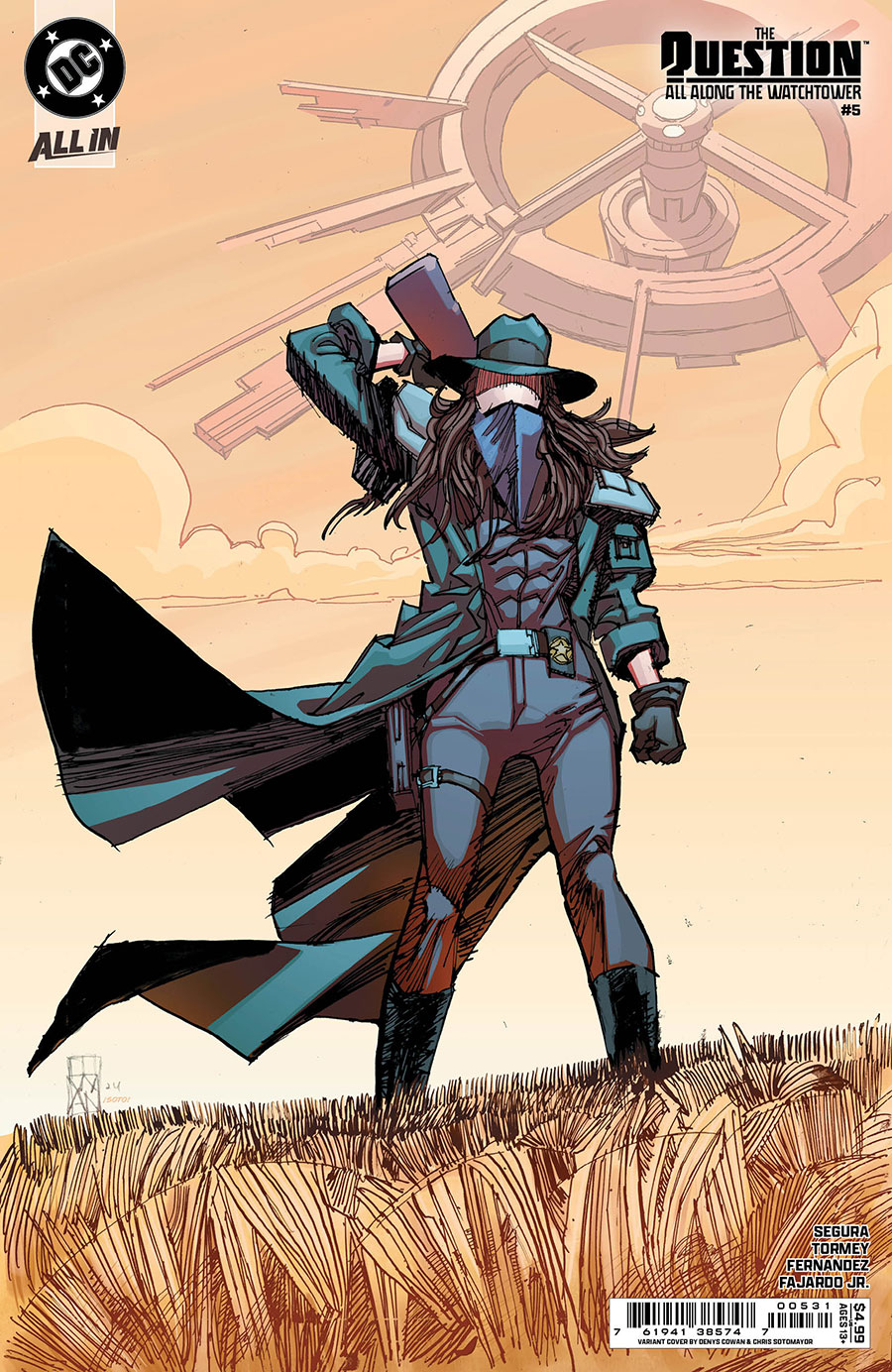 Question All Along The Watchtower #5 Cover C Variant Denys Cowan Card Stock Cover (DC All In)