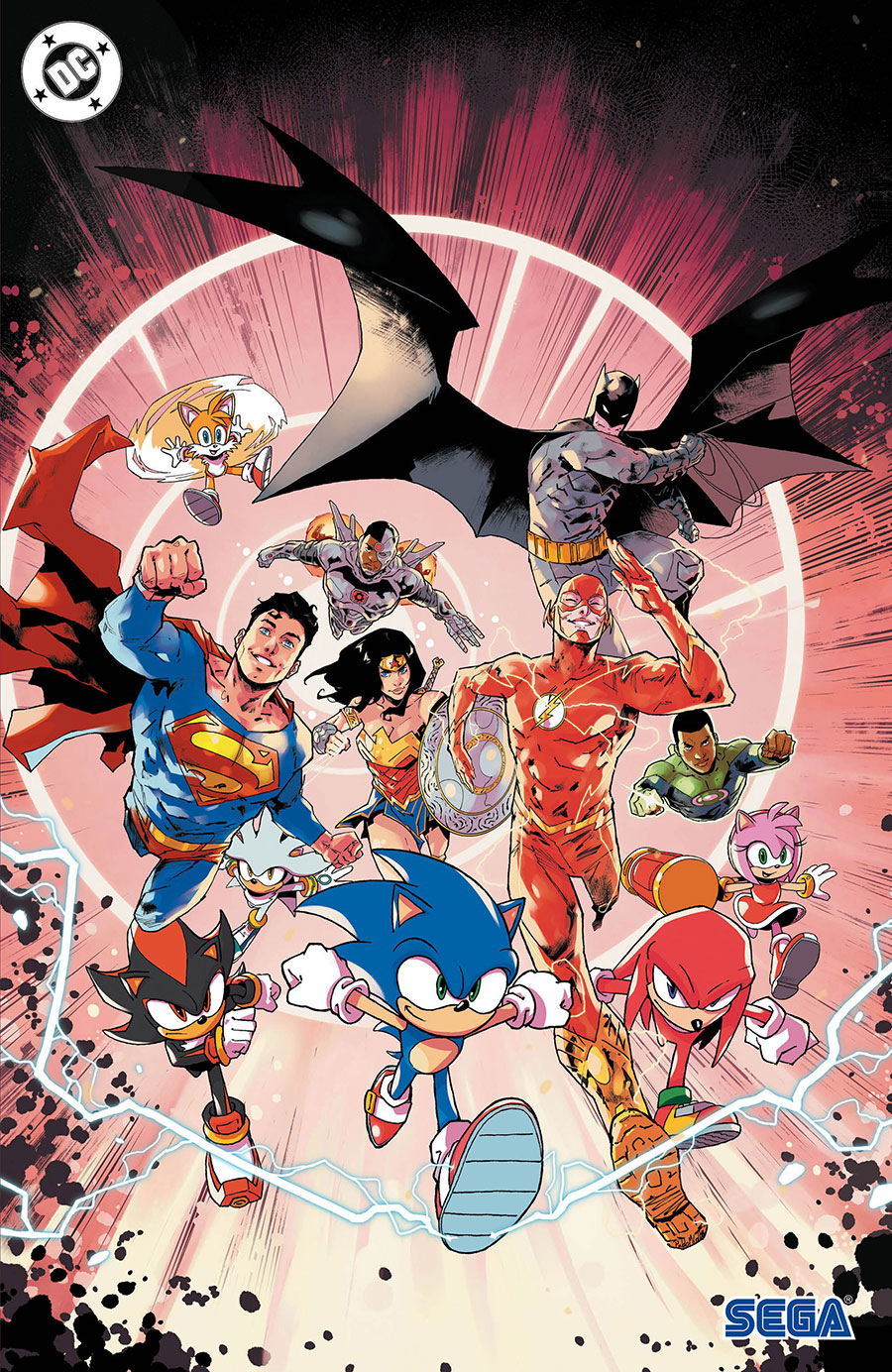 DC x Sonic The Hedgehog #1 Cover D Incentive Pablo M Collar Virgin Card Stock Variant Cover