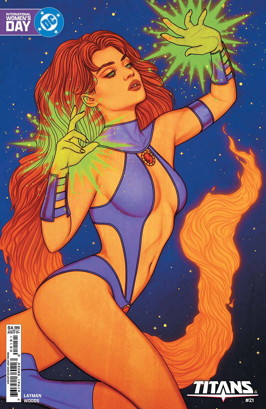 Titans Vol 4 #21 Cover E Variant Jenny Frison International Womens Day Starfire Card Stock Cover (DC All In)