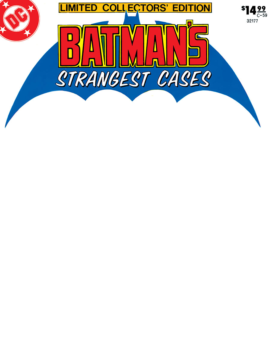 Limited Collectors Edition #59 Batmans Strangest Cases Facsimile Edition Cover C Variant Blank Cover