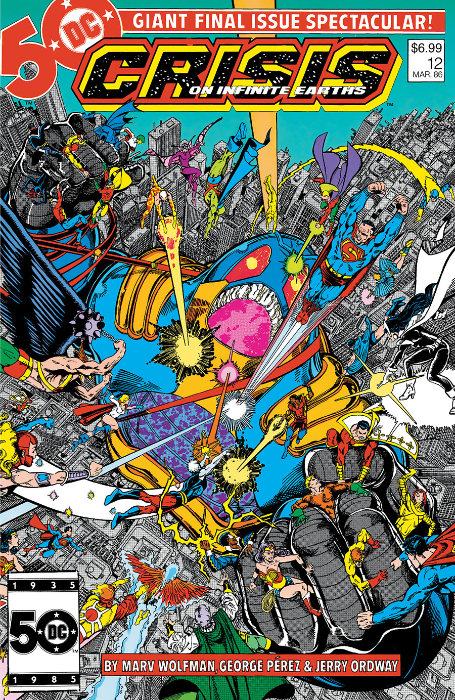 Crisis On Infinite Earths #12 Facsimile Edition Cover B Variant George Perez Foil Cover