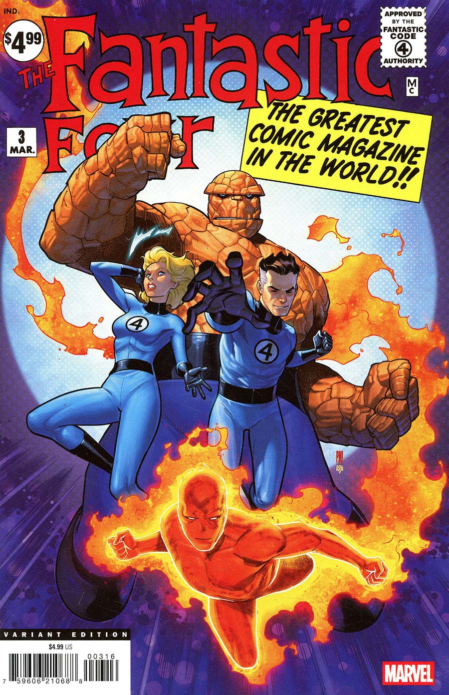 Fantastic Four #3 Cover D Facsimile Edition Incentive Paco Medina Variant Cover