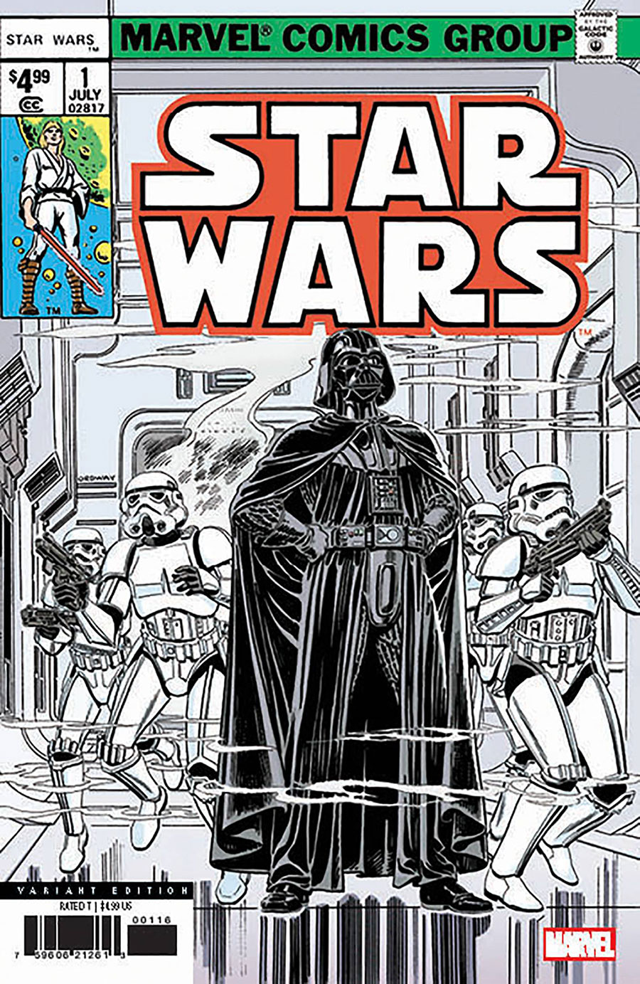 Star Wars (Marvel) Vol 1 #1 Cover K Facsimile Edition Incentive Jerry Ordway Variant Cover (New Printing)