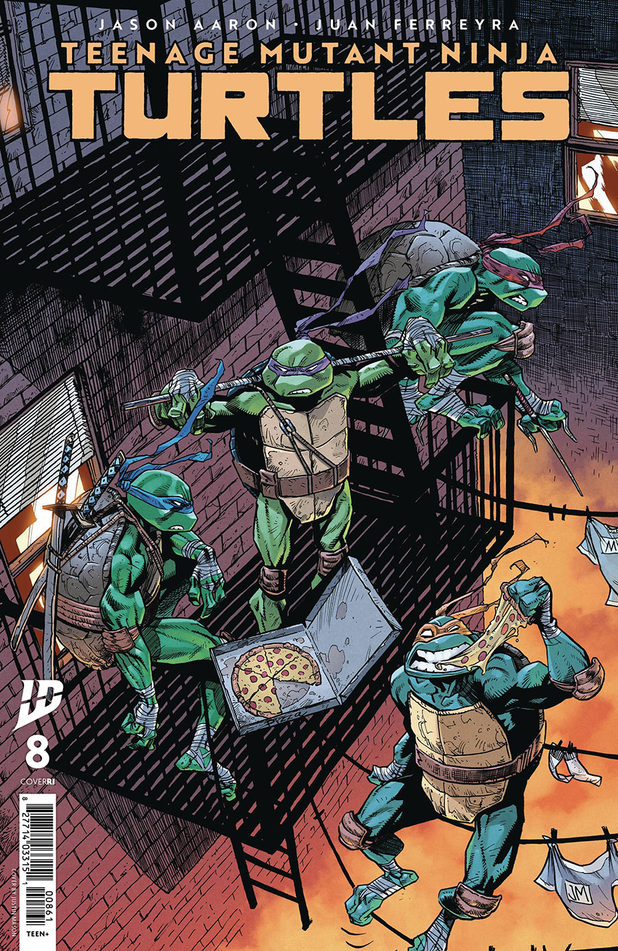Teenage Mutant Ninja Turtles Vol 6 #8 Cover H Incentive Justin Mason Variant Cover