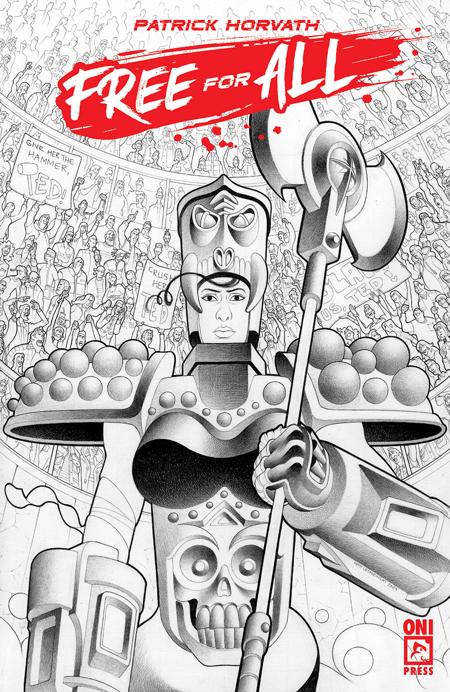Free For All #1 (One Shot) Cover F Incentive Matt Lesniewski Black & White Cover