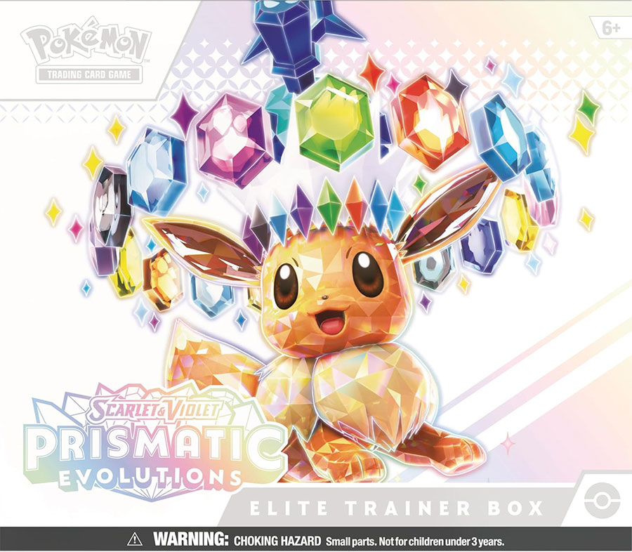 Pokemon Scarlet and Violet 8.5 Prismatic Evolutions Elite Trainer Box