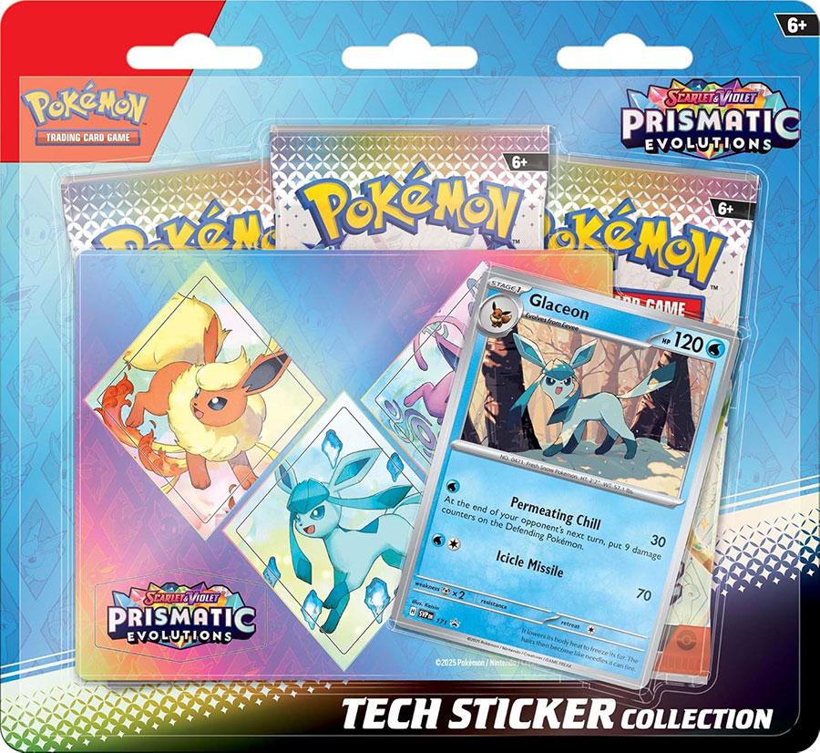 Pokemon Scarlet and Violet 8.5 Prismatic Evolutions Tech Sticker Collection Case (12-Count)