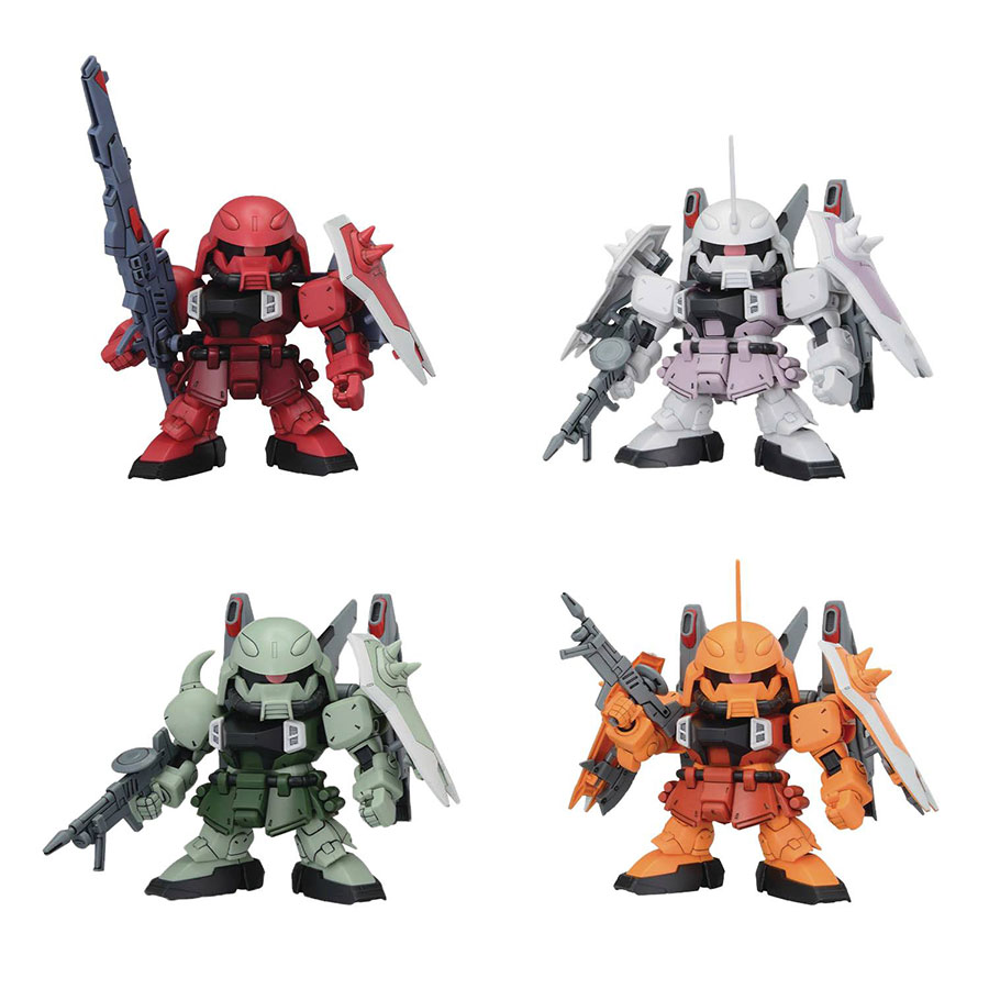 Gundam Super Deformed Kit - BB Senshi ZGMF Zaku Series Set (4 Models)