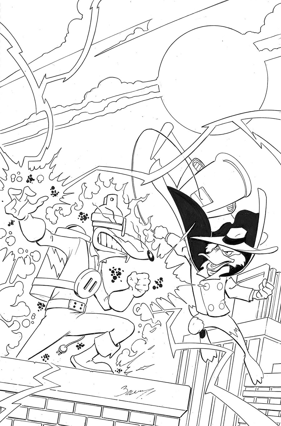 Darkwing Duck Vol 4 #1 Cover Z Incentive Mark Bagley Line Art Virgin Cover
