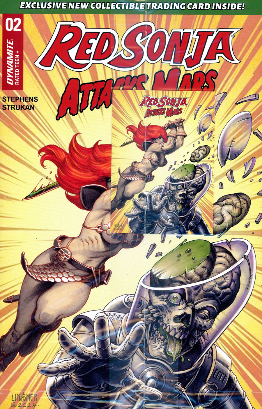 Red Sonja Attacks Mars #2 Cover A Regular Joseph Michael Linsner Cover