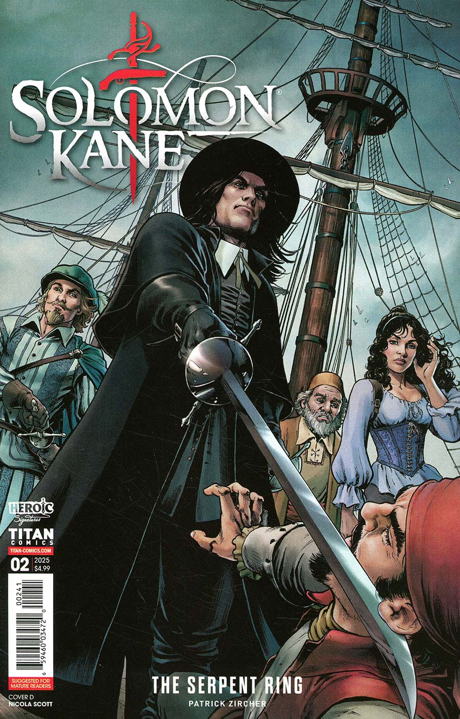 Solomon Kane The Serpent Ring #2 Cover D Variant Nicola Scott Cover
