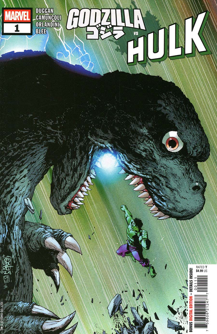 Godzilla vs Hulk #1 (One Shot) Cover A Regular Giuseppe Camuncoli Cover (Limit 1 Per Customer)