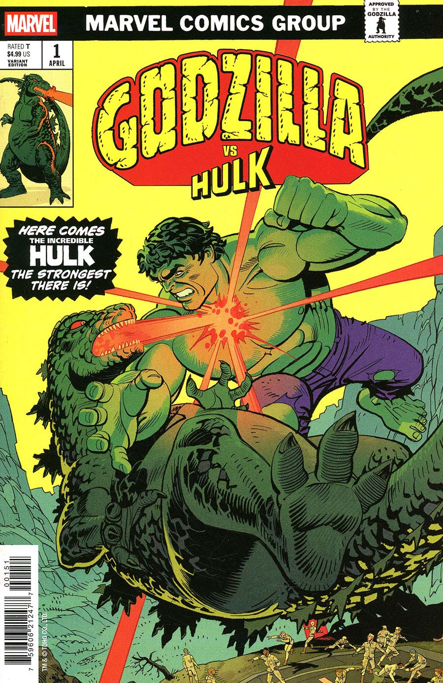 Godzilla vs Hulk #1 (One Shot) Cover D Variant Leonardo Romero Godzilla King Of The Monsters Homage Cover