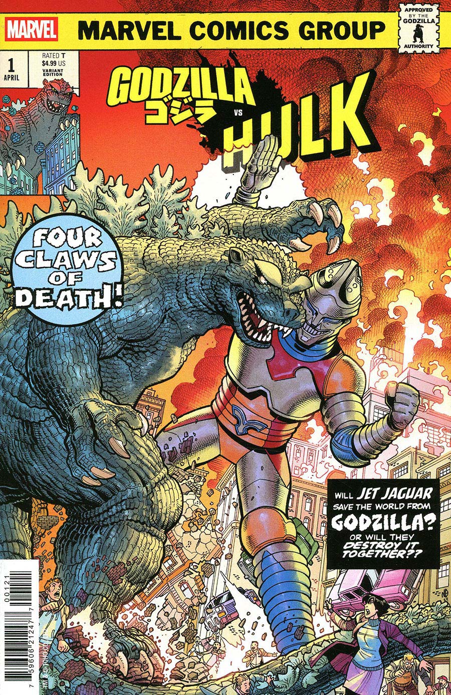 Godzilla vs Hulk #1 (One Shot) Cover C Variant Nick Bradshaw Monster Homage Cover