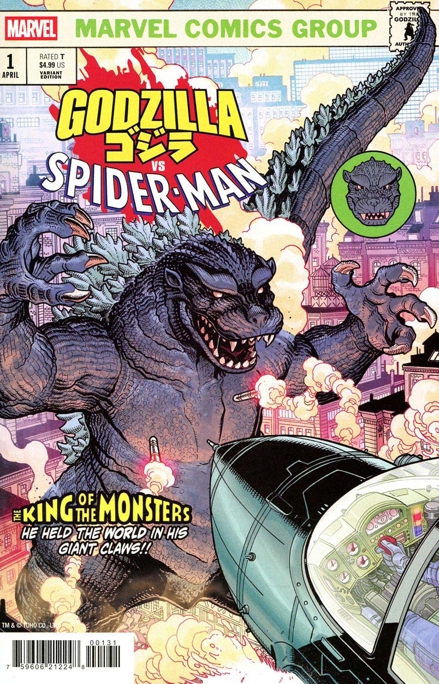 Godzilla vs Spider-Man #1 (One Shot) Cover C Variant Nick Bradshaw Monster Homage Cover