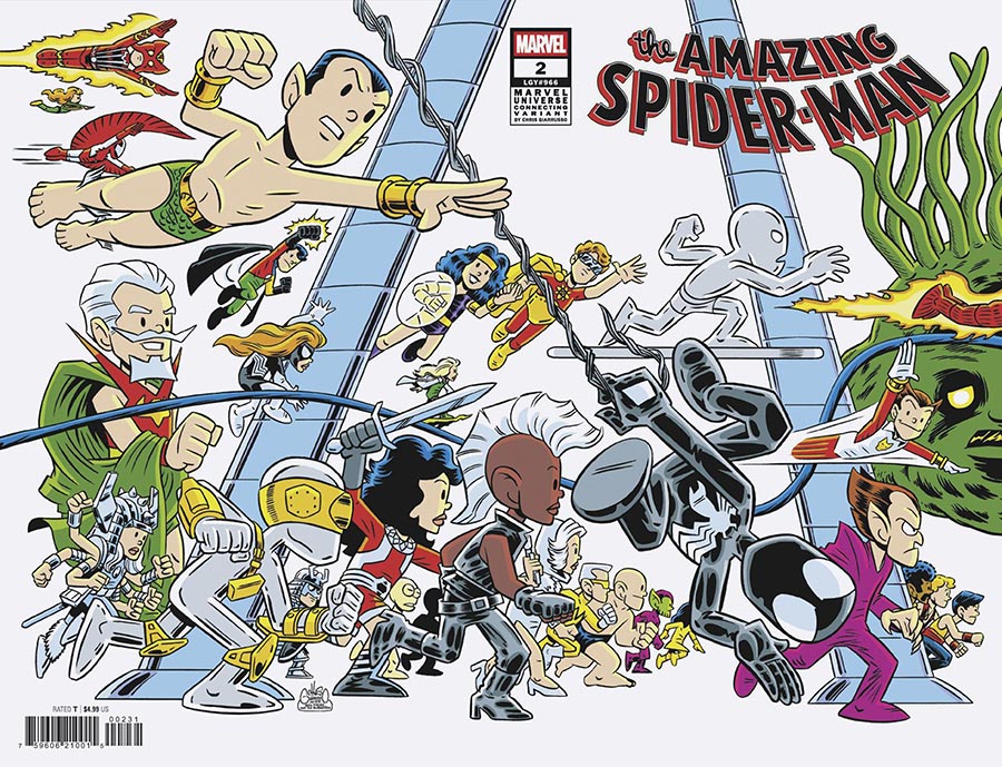 Amazing Spider-Man Vol 7 #2 Cover B Variant Chris Giarrusso Marvel Universe Connecting Wraparound L Cover