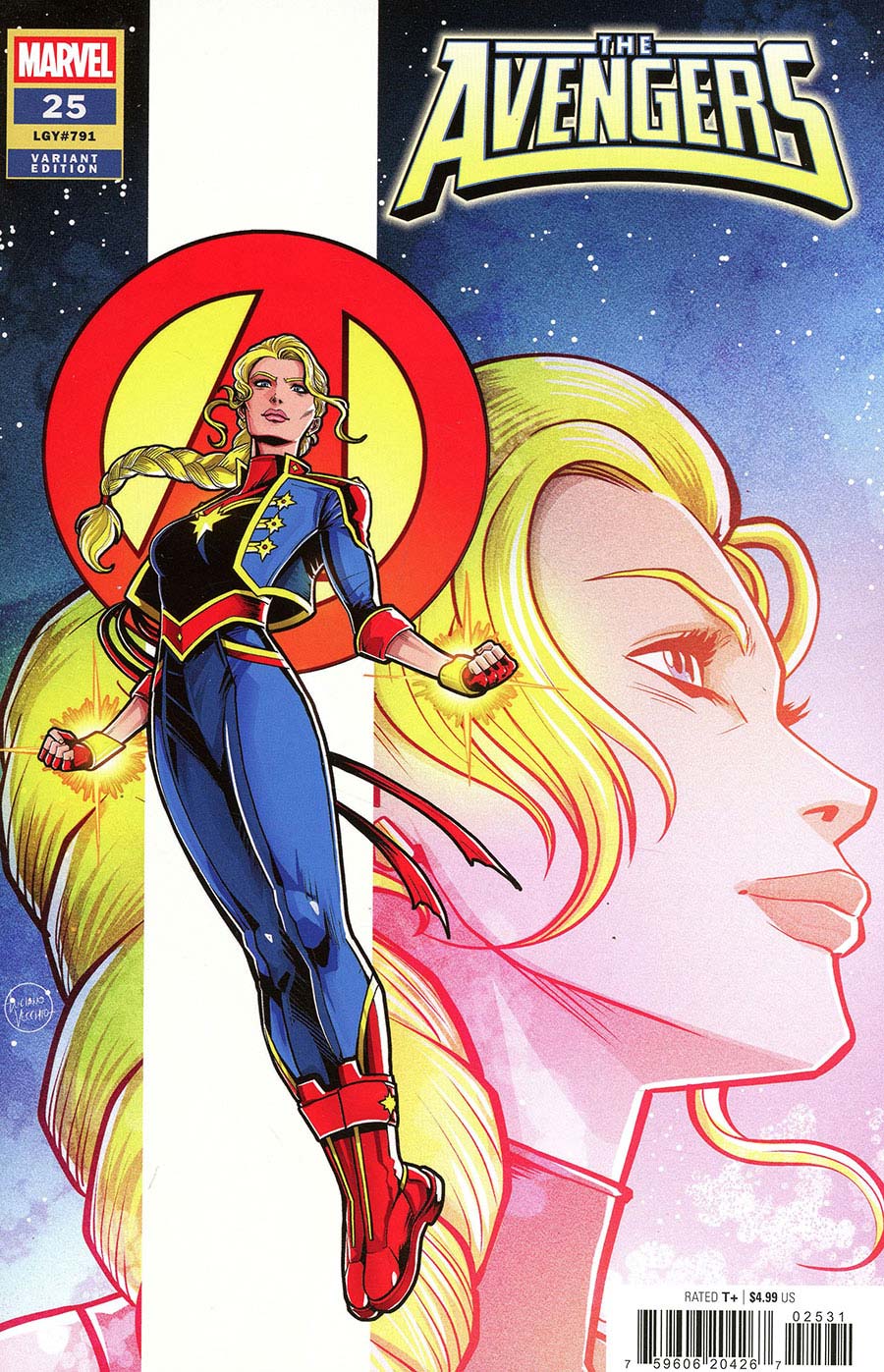 Avengers Vol 8 #25 Cover C Variant Luciano Vecchio Captain Marvel Cover (One World Under Doom Tie-In)