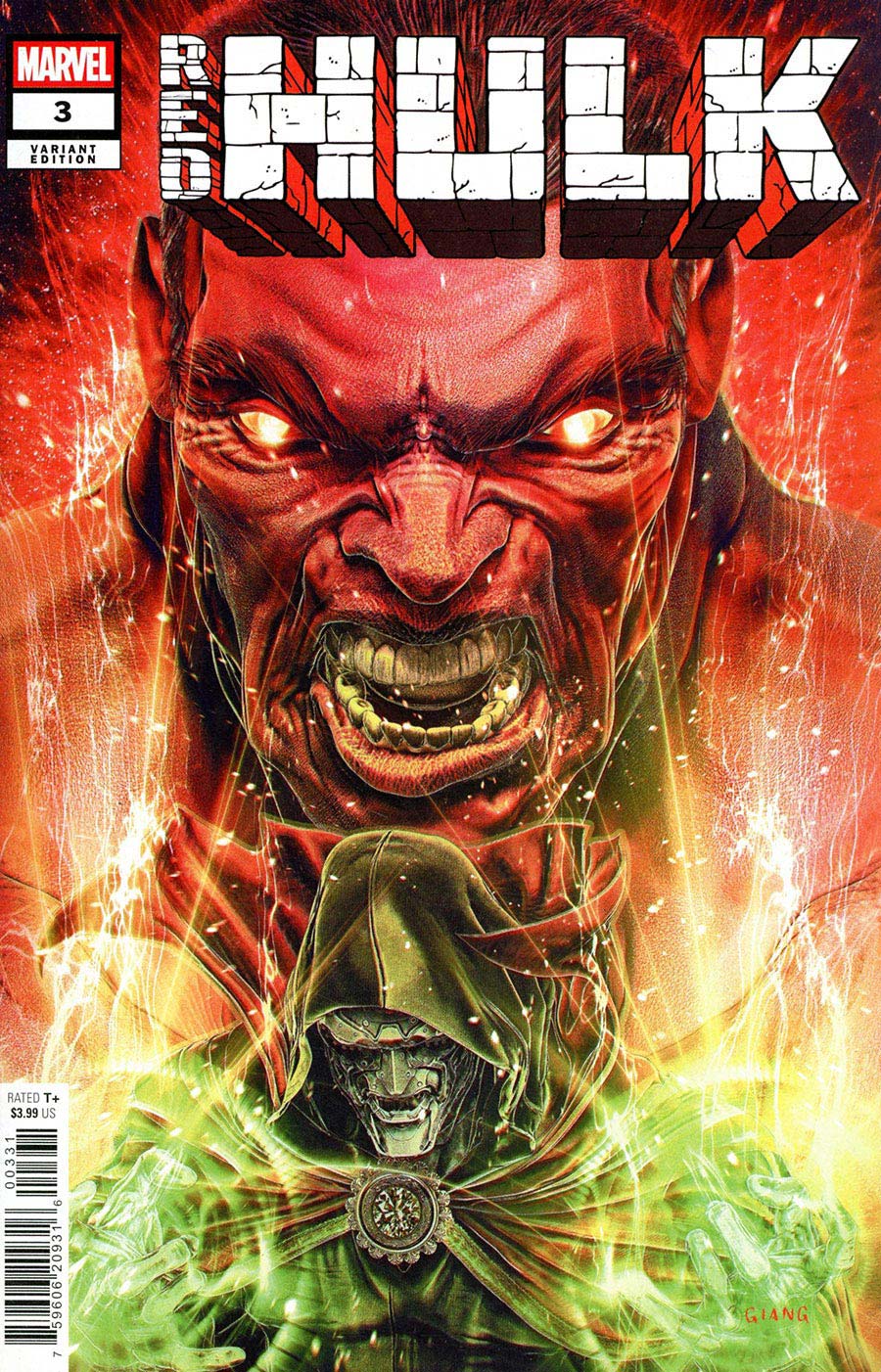 Red Hulk #3 Cover C Variant John Giang Cover (One World Under Doom Tie-In)