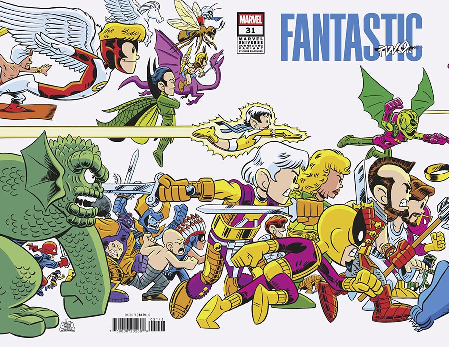 Fantastic Four Vol 7 #31 Cover C Variant Chris Giarrusso Marvel Universe Connecting Wraparound A Cover (One World Under Doom Tie-In)