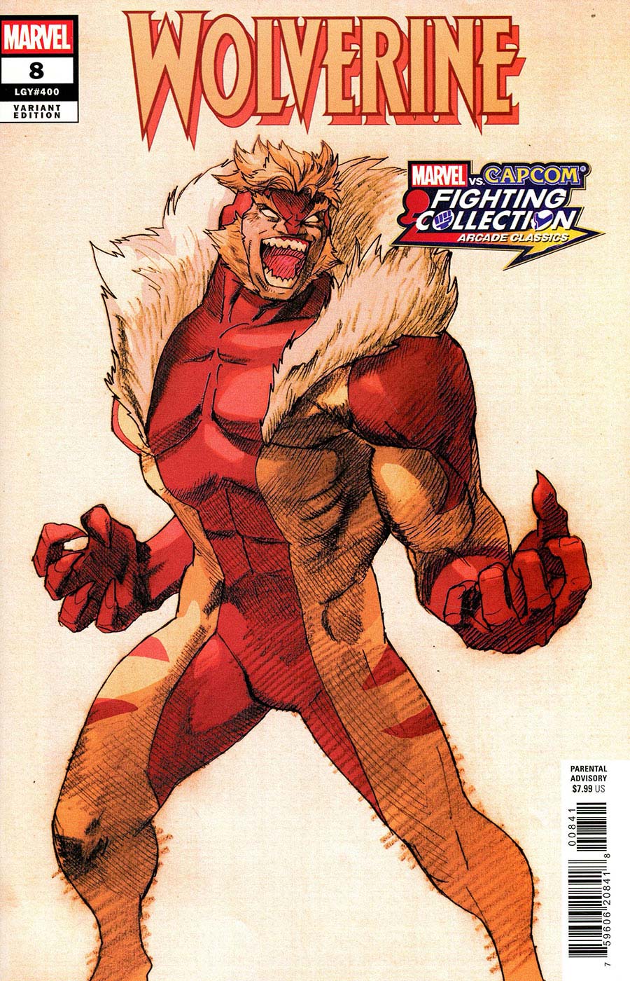 Wolverine Vol 8 #8 Cover B Variant Bengus Marvel vs Capcom Cover (#400)