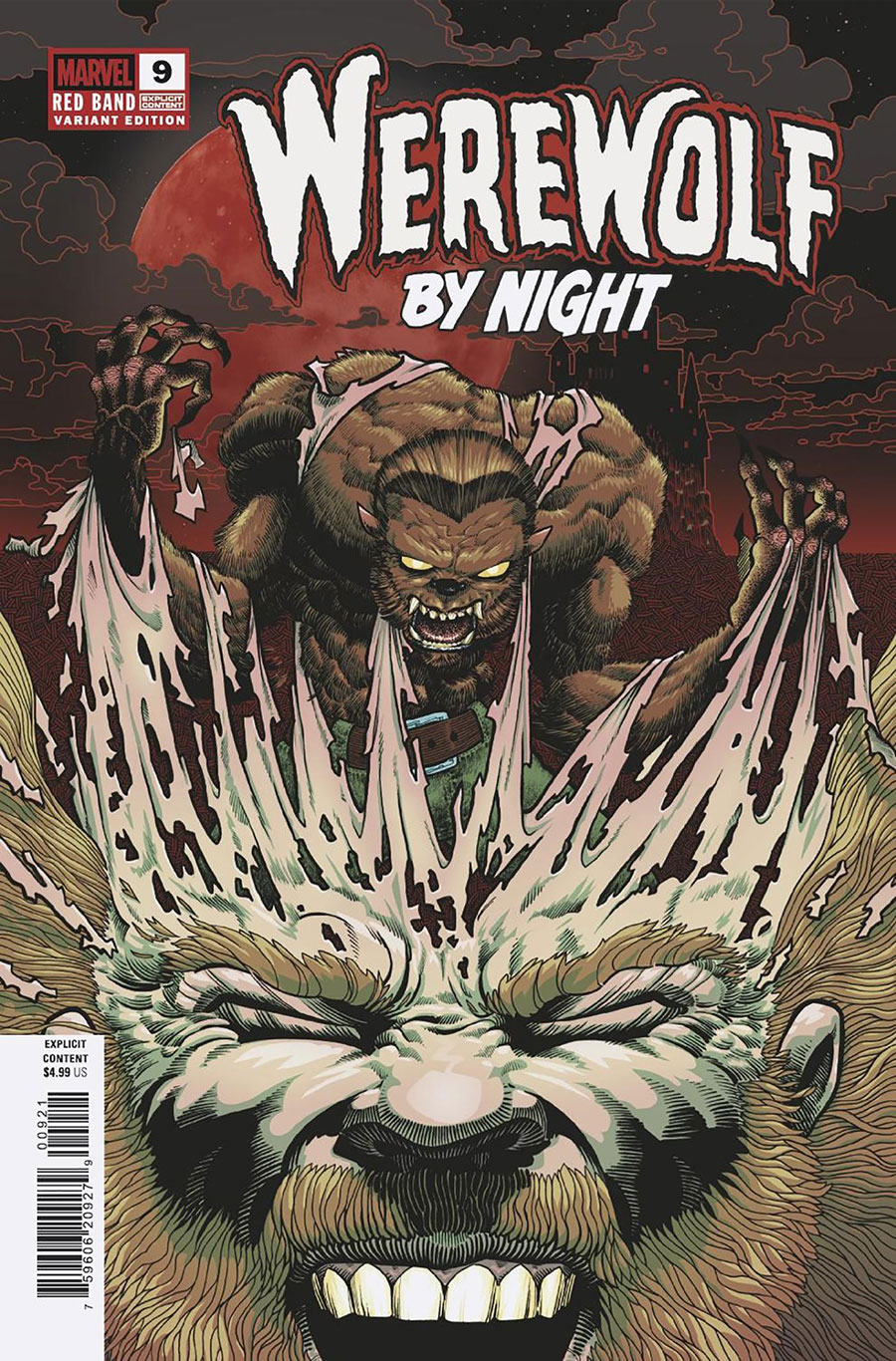 Werewolf By Night Red Band #9 Cover B Variant J Gonzo Cover With Polybag