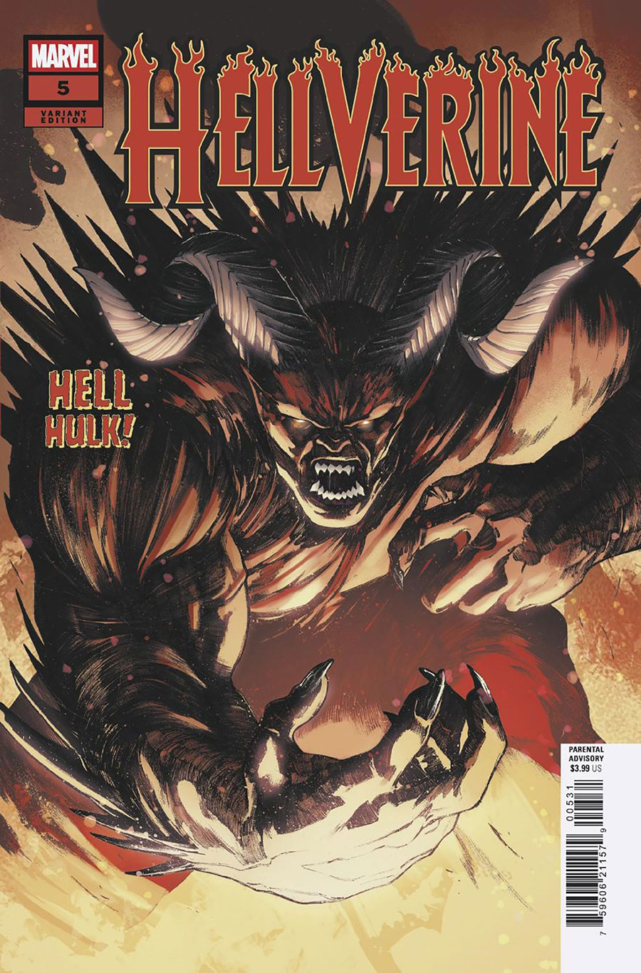 Hellverine Vol 2 #5 Cover C Variant Alessandro Cappuccio Hell Hulk Cover (Limit 1 Per Customer)