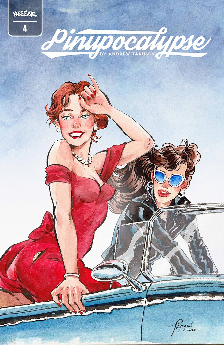 Pinupocalypse #4 Cover C Variant Andrew Tarusov Pin Up Homage Cover - RESOLICITED