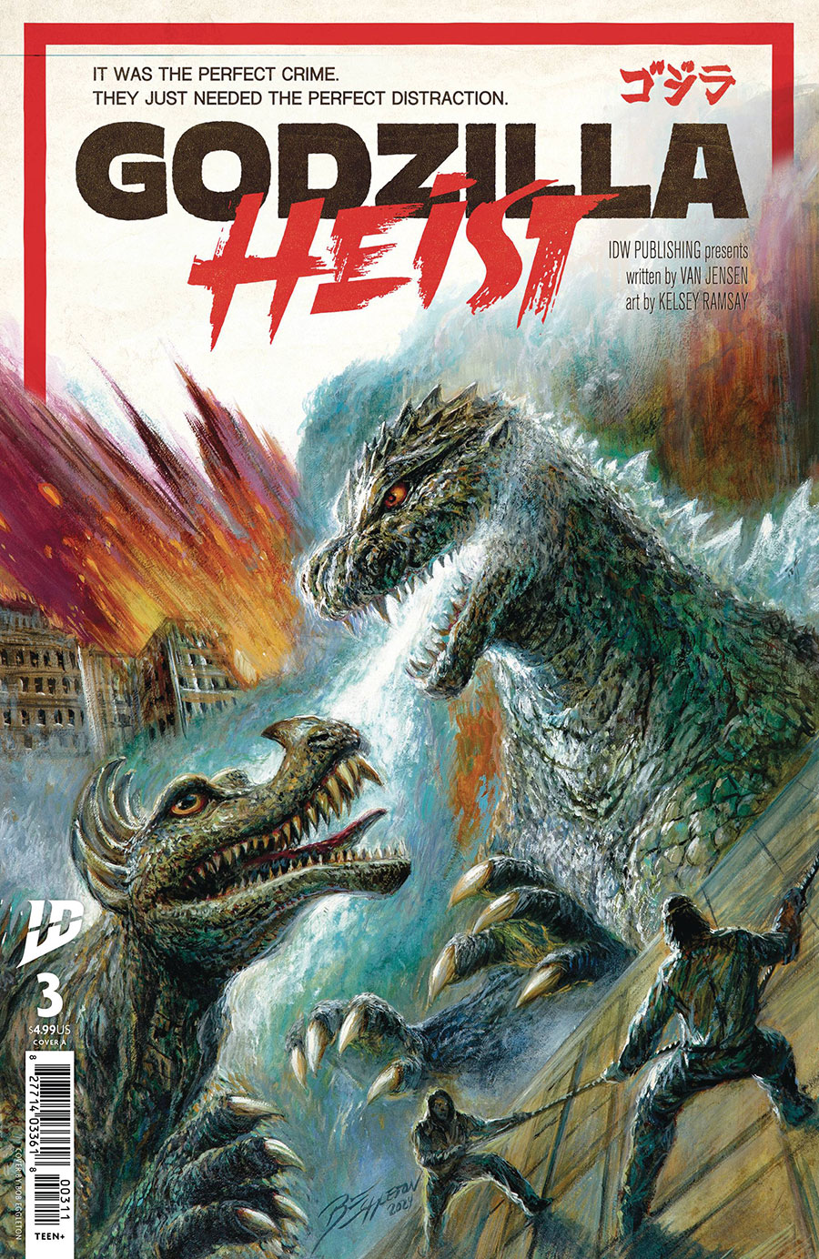 Godzilla Heist #3 Cover A Regular Bob Eggleton Cover