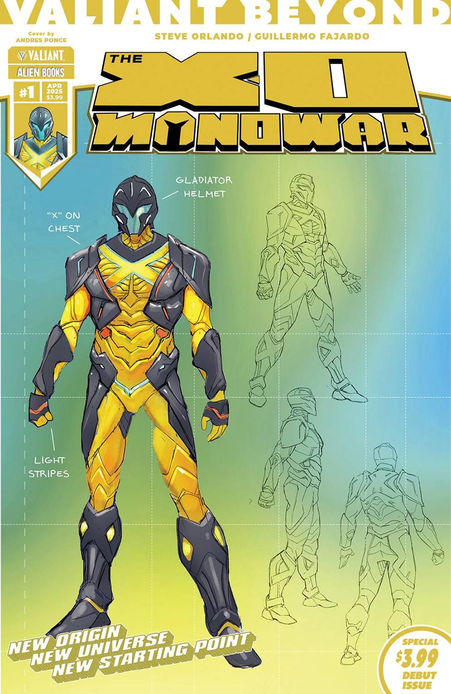 Valiant Beyond X-O Manowar #1 Cover D Variant Andres Ponce Design Cover