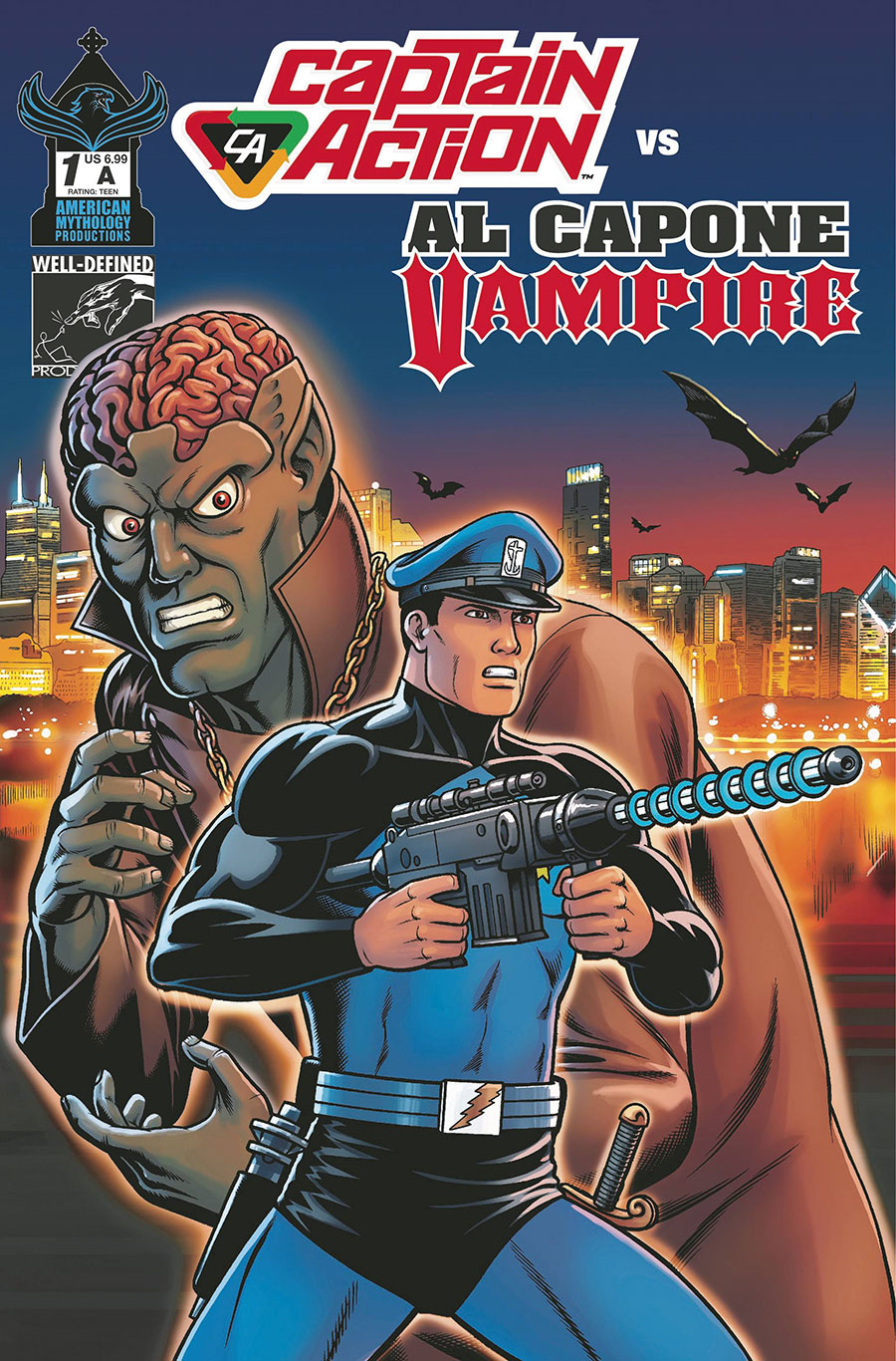 Captain Action vs Al Capone Vampire #1 (One Shot) Cover A Regular Brendon Fraim & Brian Fraim Captain Action Cover