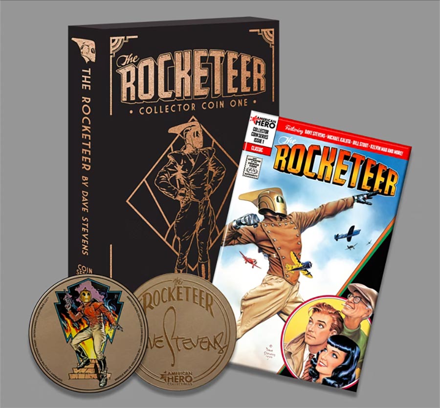 Rocketeer Full-Color Collectors Coin With Booklet - Bronze - RESOLICITED