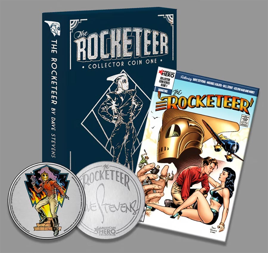 Rocketeer Full-Color Collectors Coin With Booklet - Silver - RESOLICITED