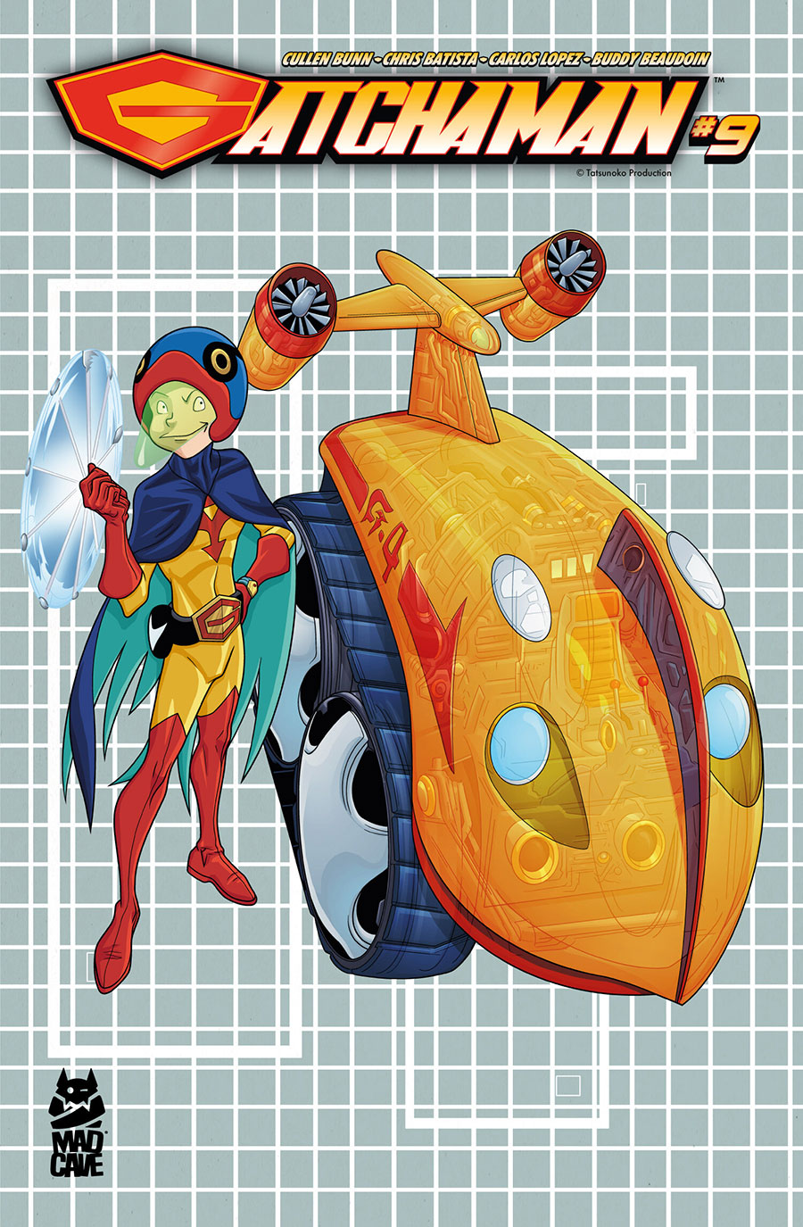 Gatchaman #9 Cover B Variant Chris Batista Blueprint Jinpei & G-4 Cover